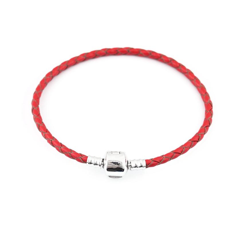 1pc/lot 12 Colors Leather Chain Charm Bracelets Double layer Braided Leathe Bracelet for Handmade DIY Women Girls Jewelry Gift