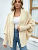 Autumn and Winter New Women's Knitted Sweater Solid Color Bat Sleeve European and American Sweater Cardigan Jacket Women