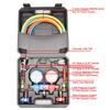 Refrigerant Pressure Gauge & Manifold Hose Kit Designed for R134A and R22 Air Conditioning Refrigerant Automotive Applications