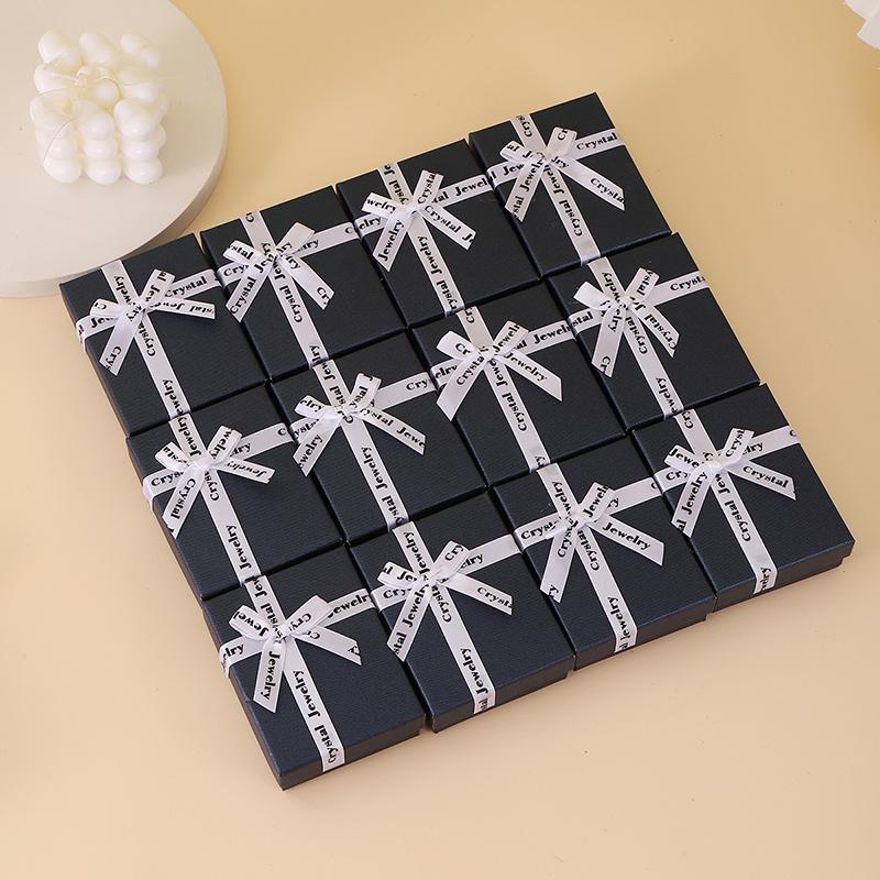 12PCS Bowknot Jewelry Box Earring Jewelry Organizer Necklace Storage Box Paper Organizers Storage Jewelry Display Gift Case