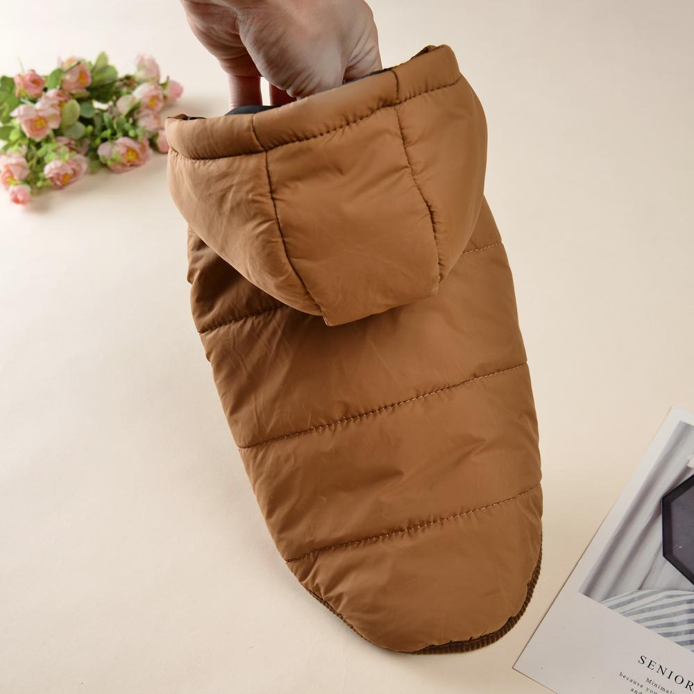 Warm Fleece Dog Coat Hoodie For Small Medium Dogs Winter Puppy Clothes Jacket With D-ring Thick Cozy Pug Dachshund Parka Costume