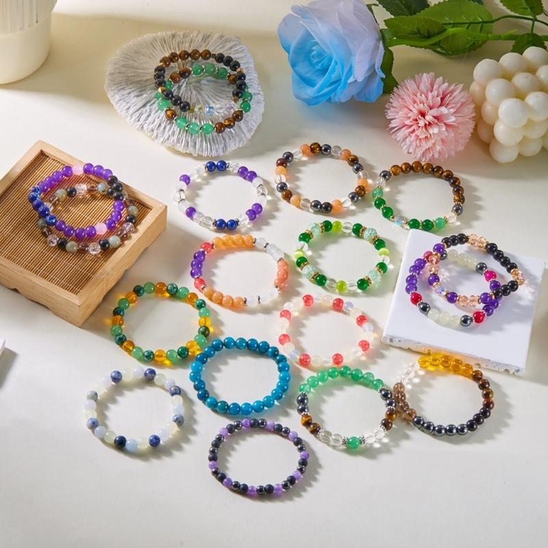 Handmade Geometric Bracelet with Natural Stone Beads Simple Yet Stylish for Casual Outfits and Travel Adventures