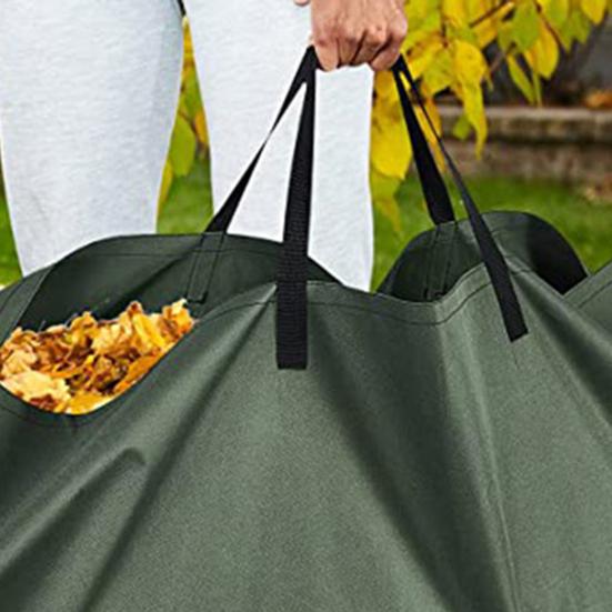 Leaf Storage Bag Portable Waterproof Handle Oxford Cloth Garden Leaves Weed Trash