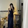 Spring/Summer 2026 Navy Blue Sleeveless Maxi Dress for Tall Women