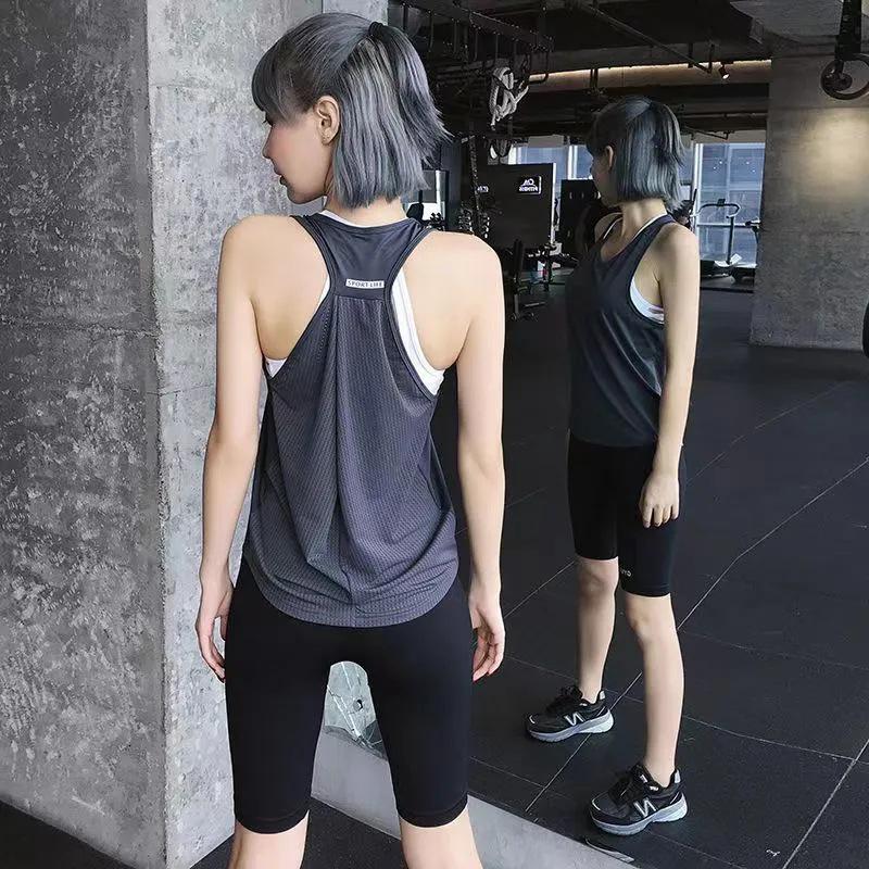 Damen Schnelltrocknendes I-förmiges Weste: Ärmelloses Mesh-T-Shirt für Laufen & Fitness