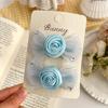 Spring New Style Mesh Bow Rose Hairpin Hairpin French High-end Girl Hairpin Wild Broken Hair Side Clip