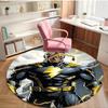 Black Adam Print Round Rug, Washable Floor Carpet, For Entryway Dorm Laundry Room Office Study, Home Decor Birthday Christmas Gift