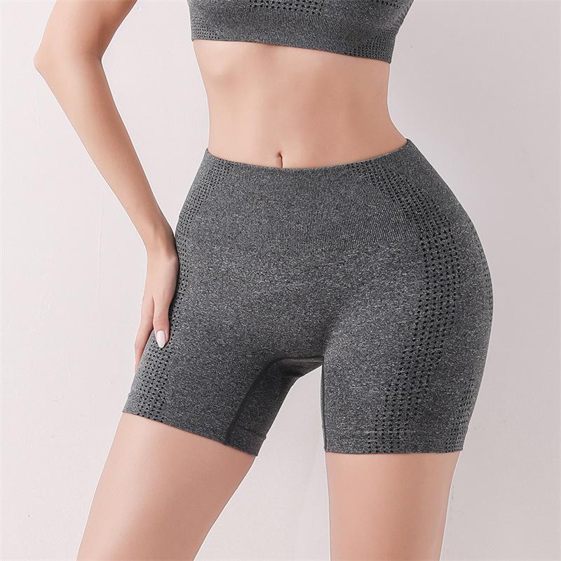 European-American Seamless High-Waist Yoga Shorts - Women's Peach Lift & Hip Tightening Fitness Shorts