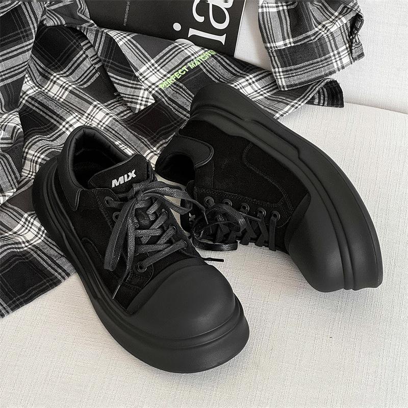 

Solid color Darth Vader big head canvas shoes niche new ugly cute platform casual shoes low top board Women s size 39 чорний