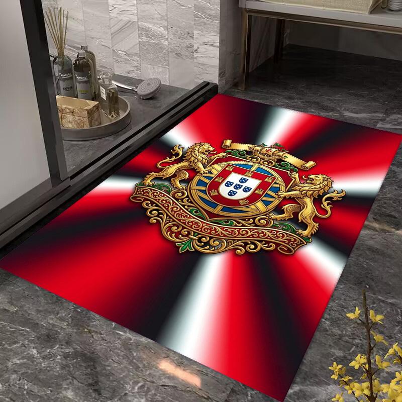 Portuguese Heritage Emblem carpet Doormat Home Decor Bathroom mat Protective pad Room