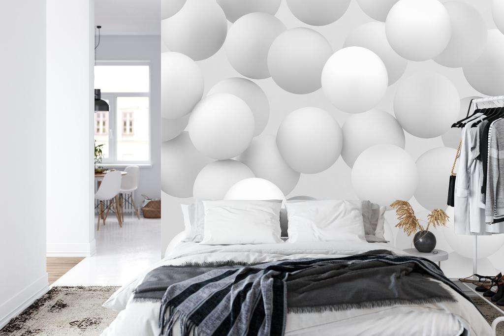 Photomural White Balls Self-Adhesive Mural 180x120
