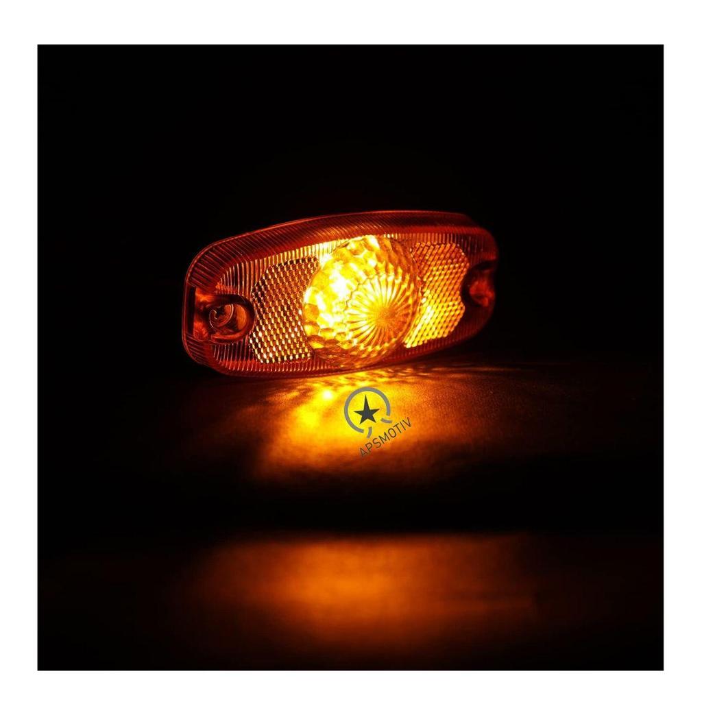 8-Pack Amber 4.5" Marker Lights 24V  Surface Mount LED Trailer Running Lights for Semi Truck, Freightliner Cascadia, RV, UTE, UTV