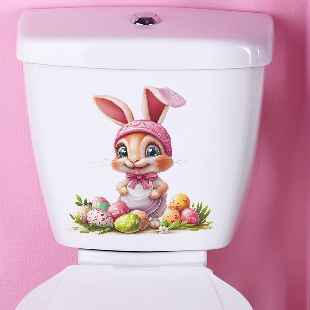 Easter Egg Bunny Bathroom Bathroom Beautification Decorative Stickers
