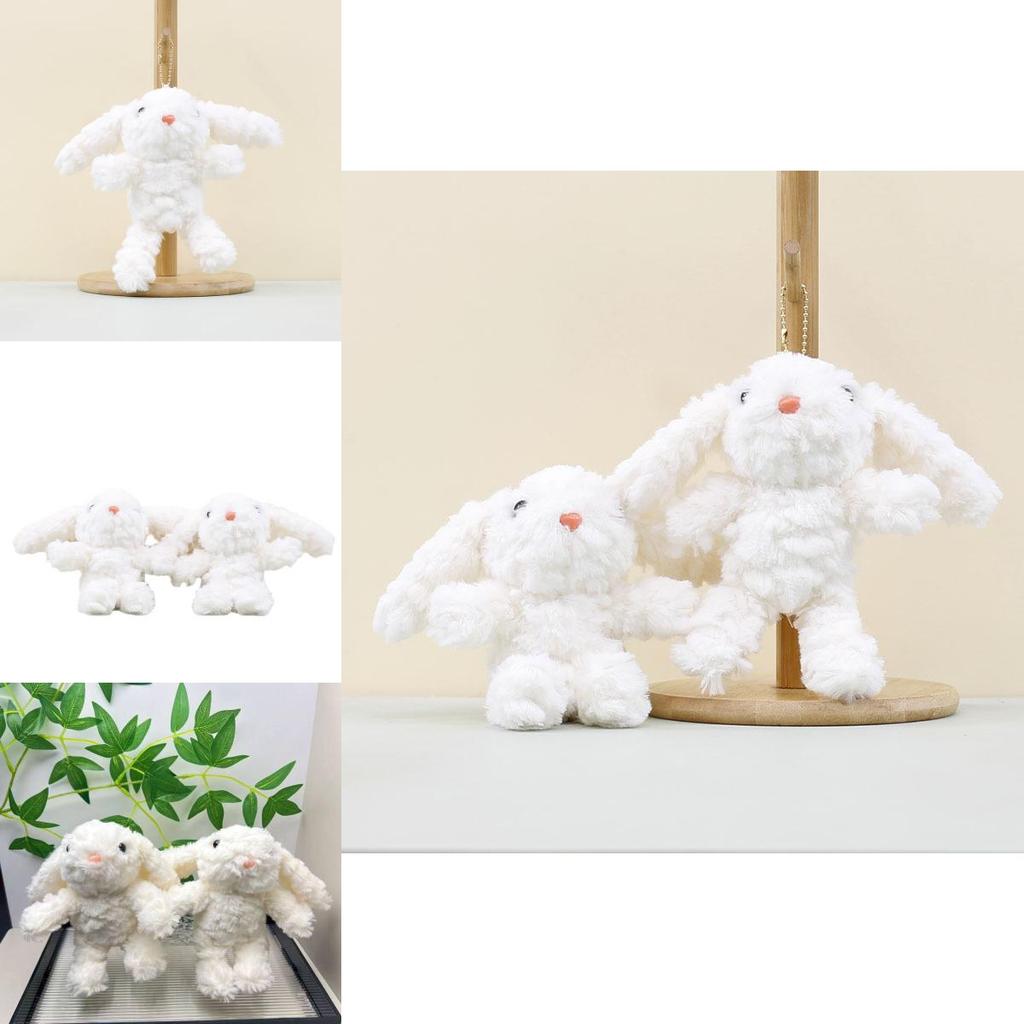 Adorable Plush Bunny Rabbit Keychain Soft Stuffed Animal Doll For Bags Keys