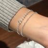 Light Luxury High-End Zircon Broken Silver Pearl Bracelet Female Personality Unique Exquisite Fashion Versatile Bracelet Jewelry