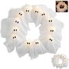 Glowing Halloween Ghost Wreath Weird Decoration for Indoor Party