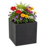 Donica Betonique Na Kółkach Recykling Czarny 30X30Xh30 Cm