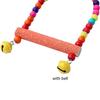 Colorful Frosting  Pet Parrot Swing toys Stand Rack Squirrel Bird Branch Perches Chew Bite Toys with bell Birds Cage Acce