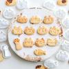 Ensemble mignon de tampons et emporte-pièces pour biscuits en forme de chat et de poisson Patte de chat Moules à gaufrage pour biscuits Outils de décoration de gâteaux en fondant