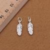 Buyee 925 Sterling Silver Earring DIY Jewelry Accessory Feather Pendant Charms for Woman Bracelet DIY Jewelry Marking Finding