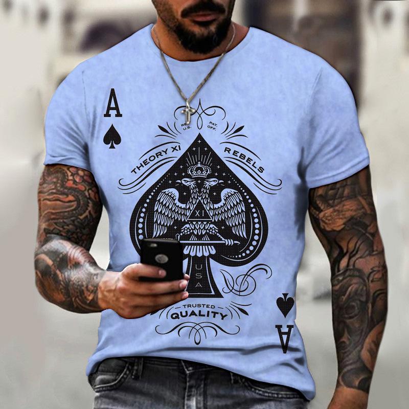 2024 Summer European and American New T-shirts Fun 3D Printed Men's and Women's Round Neck T-shirts Street Trend