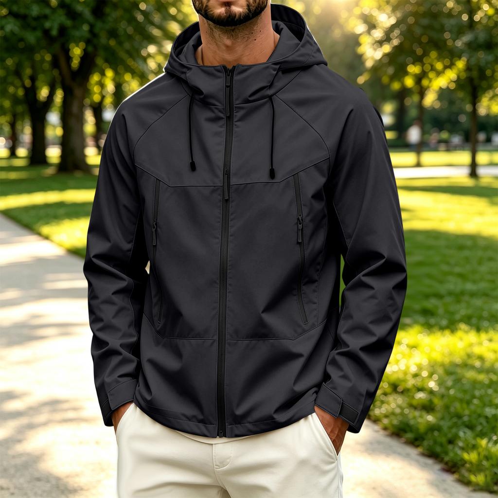 Men's Outdoor Sports Jacket Windbreaker for Hiking Running and