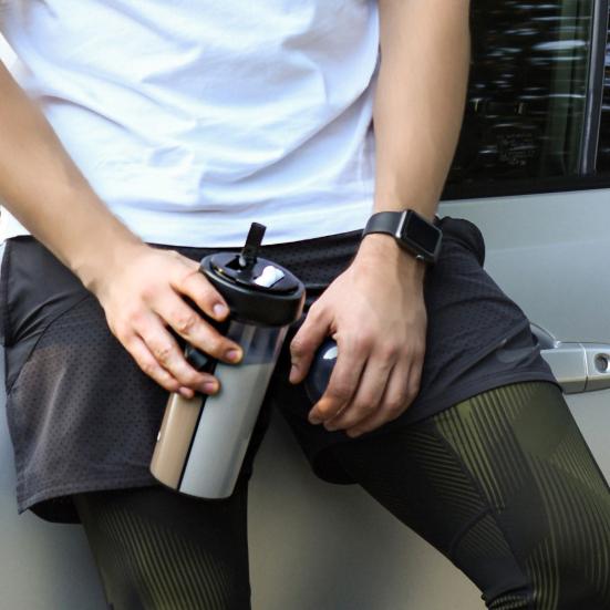 420/600 ml tragbare Dual-Trinkhalm, separates Getränk, Wasser, Getränkeflasche, Geschenk für Paare