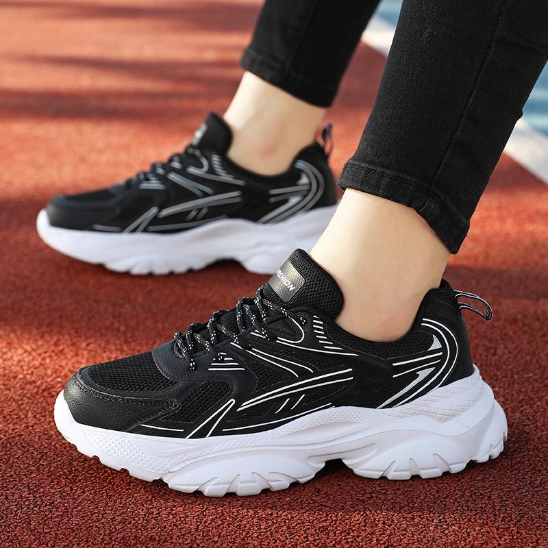 Women's Sports Shoes Breathable Women's Sports Shoes, Thick-Sole Height-Increasing Women's Sports Shoes