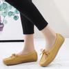 2025 New Women Shoes Moccasins Women Flats Loafers Genuine Leather Female Shoes Slip On Ballet Bowtie Ladies Women's Shoes