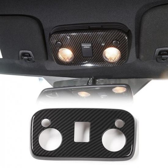 Car Roof Reading Lamp Light Panel Trim Decor Cover For Ford Mustang 2009+ Carbon