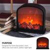 User Friendly Resin Fireplaces Decors Night Light With Warm LED Glowing Handcrafted Retro Home Accent
