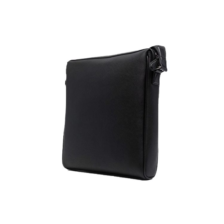 Bally Mecoy Classic Letter Logo Business Commuter Zipper Leather Messenger Bag Men bags Black 6238764