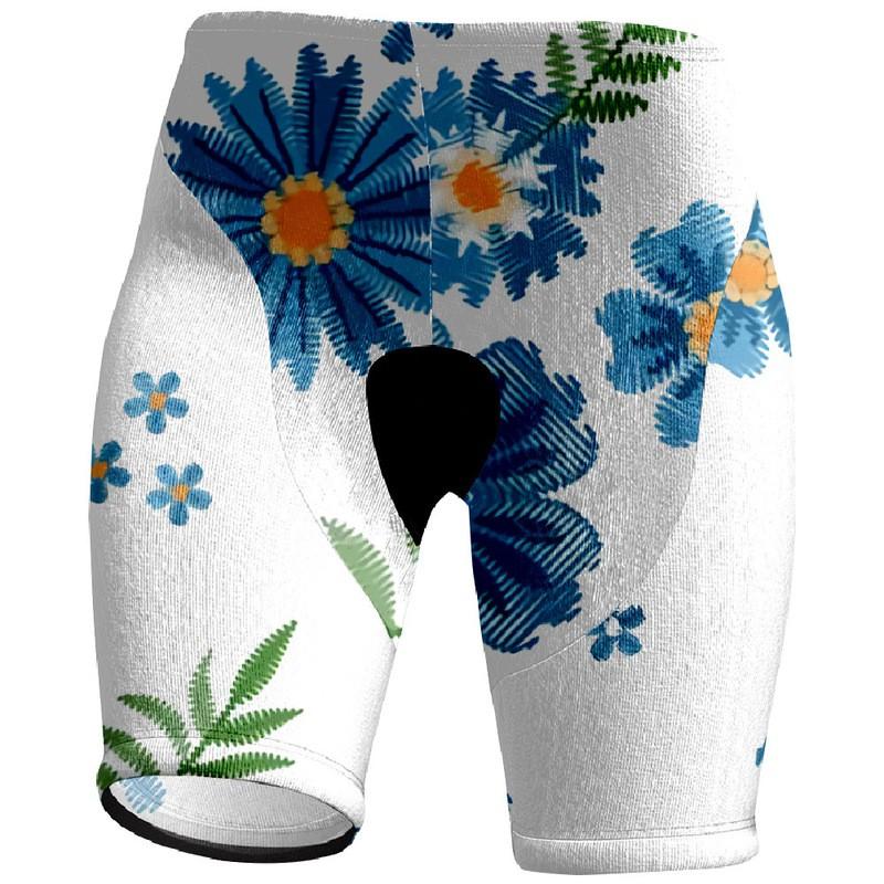 Short de cyclisme pour femme avec imprimé floral Coupe ajustée Vélo Montagne Route Cyclisme Sports d'extérieur
