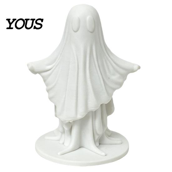 Matte Black Ghost Statue 3D Printed Cute Figurine, Minimalist Home Decor, & White Unique Artistic Design Dual Colors, Stable Base for