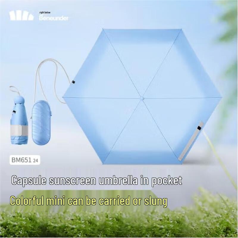 Beneath Capsule Series UV Protection Five-Fold Sun Rain Umbrella
