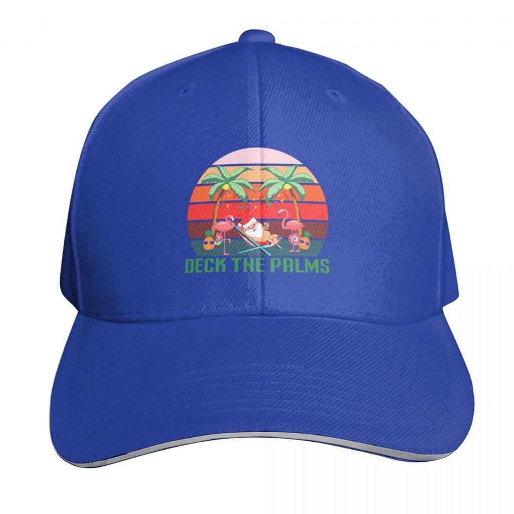 Deck the Palms Baseball Cap Snap Back Hat Luxury Unisex Hat Black Uv Protection Solar Hat Unisexs Womens