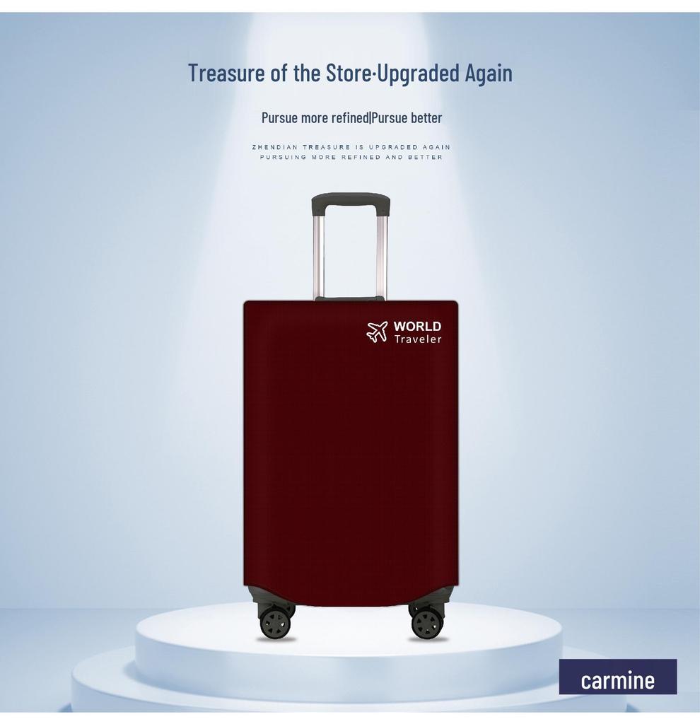 Dustproof Thickened Travel Suitcase Cover - Non-Woven Fabric with Pull-Rod Access