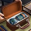 Chinese Kung Fu Tea Set Portable Travel Outdoor Household Holiday Party Ceramic Teapot Tea Canister Tea Cup Set Supplies Gift