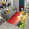 Colorful Cartoon Sunrise Rug Bathroom Entrance Non-slip Mat Kitchen Living Room Children's Bedroom Decorative Floor Rug