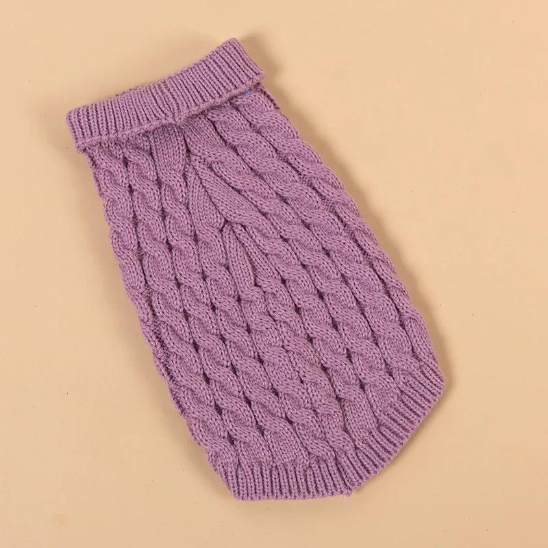 Winter Warm Knitted Dog Sweater Turtleneck Pet Vest Soft Coat for Small Medium Dogs Chihuahua Yorkie Teddy