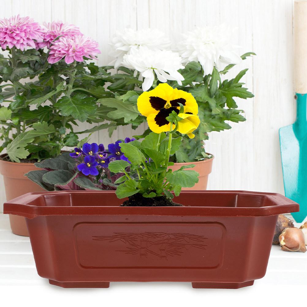 6Pcs Plastic Flower Pots for Indoor Outdoor Gardening Small Bonsai Planter Pots with Drainage Holes Balcony Yard Plant Holders