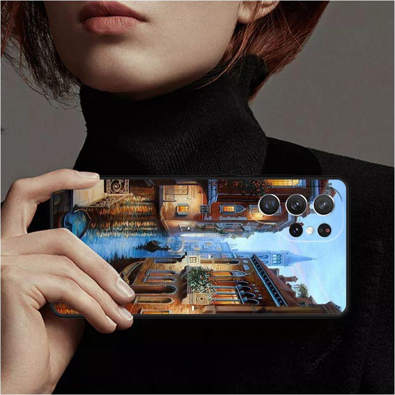 Travel Italy Street Venice Phone Case Cover For Samsung Galaxy S24 Ultra 23 S22 Plus S21fe Lite S20 Note 10 Pro 20 Lite