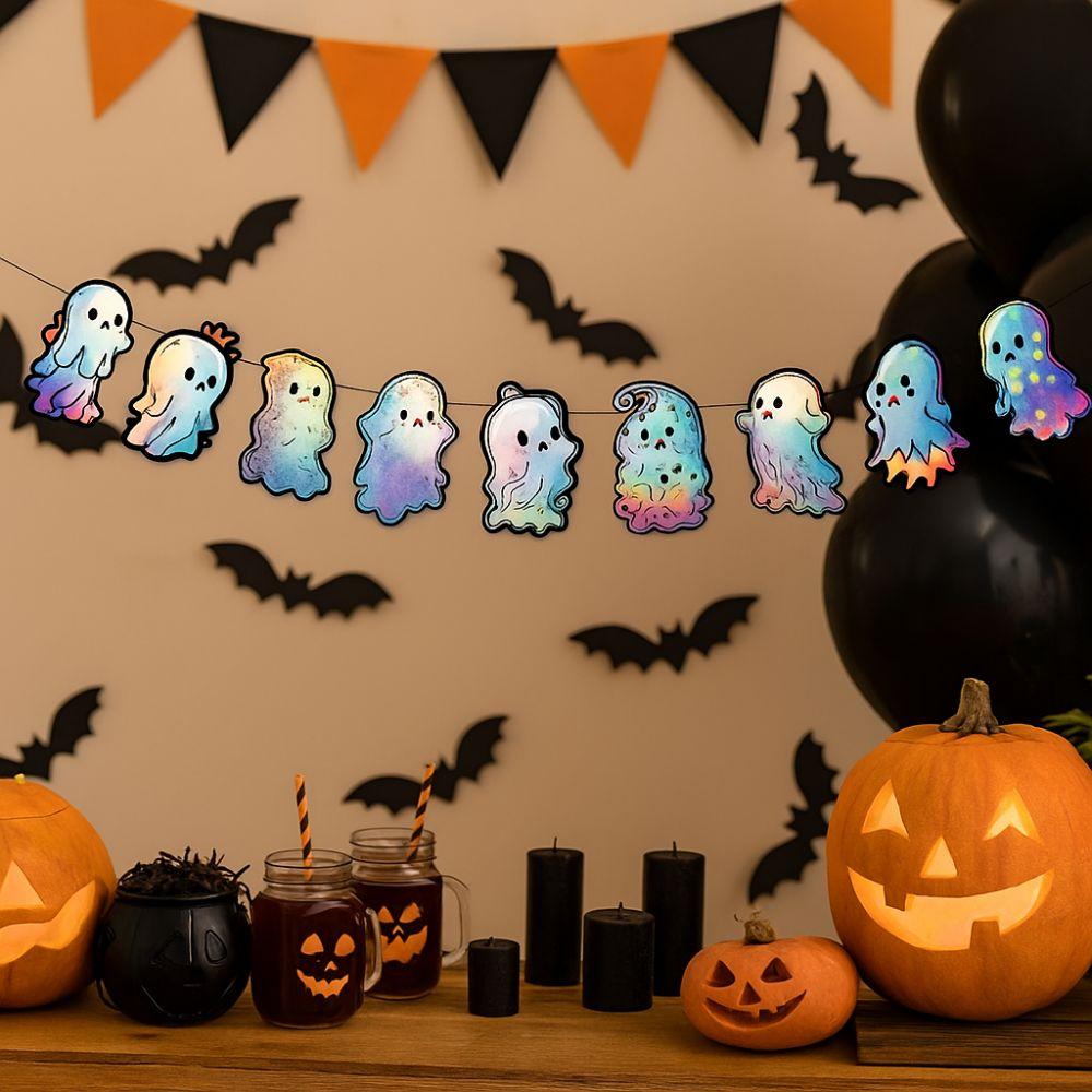 Paper Ghost Spiral Pendant Colorful Ghost Ceiling Decoration  Home Decoration