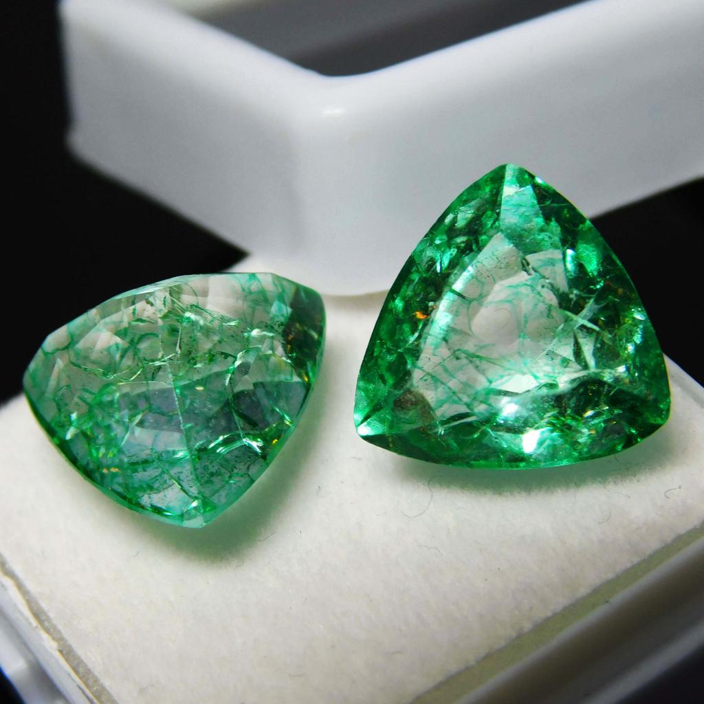 13 Ct Natural Untreated Green Colombian Emerald Certified Loose Gemstone A-2510