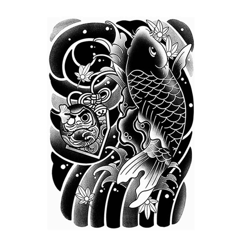  Blossom Arm Juice Tattoo Sticker Semi Permanent Blossom Waterproof Koi Arm Non No G4T7