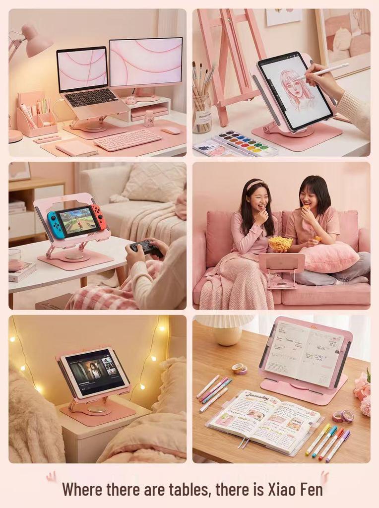 Adjustable Carbon Steel & Aluminum Laptop/Tablet Stand