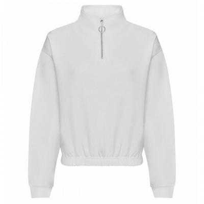 Awdis Womens/Ladies Quarter Zip Crop Sweatshirt