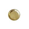 RSINC Small Size Brass Plate for Decoration/Bhog Thali with Beautiful On Base Small Thali & Gift Item (Size 2.8 Inch) Set of 4pcs Brass. Color