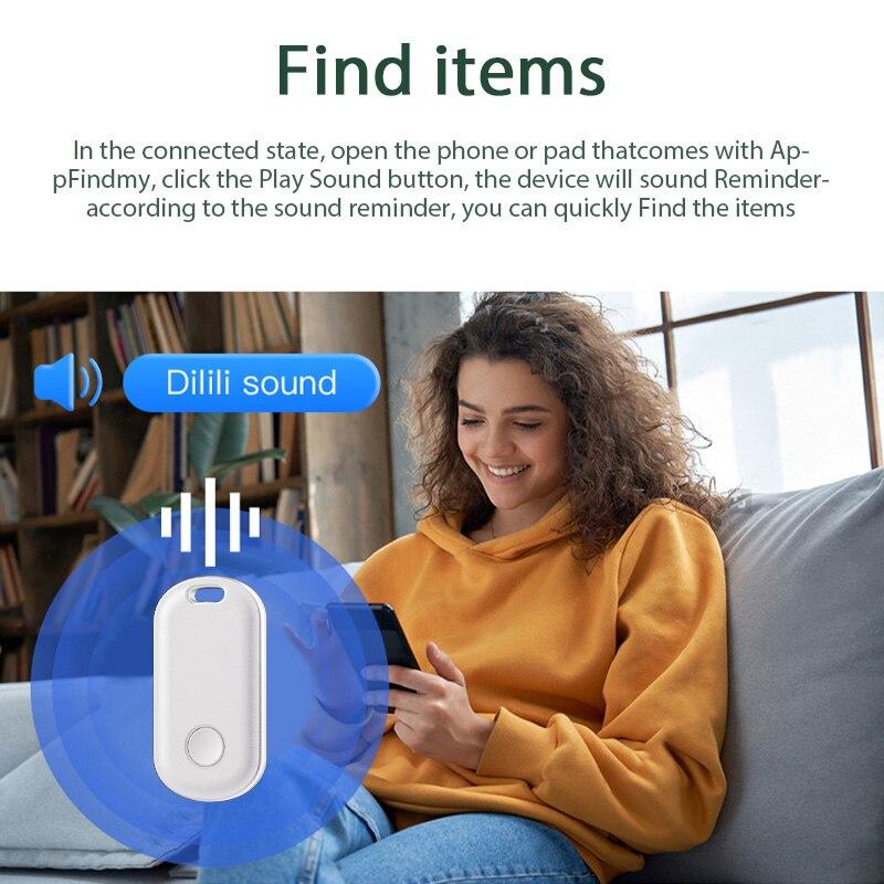 Smart Bluetooth GPS Tracker Works with Apple Find My APP ITag Anti Lost Reminder Device MFI Rated Locator Keys Pet Kids Finder