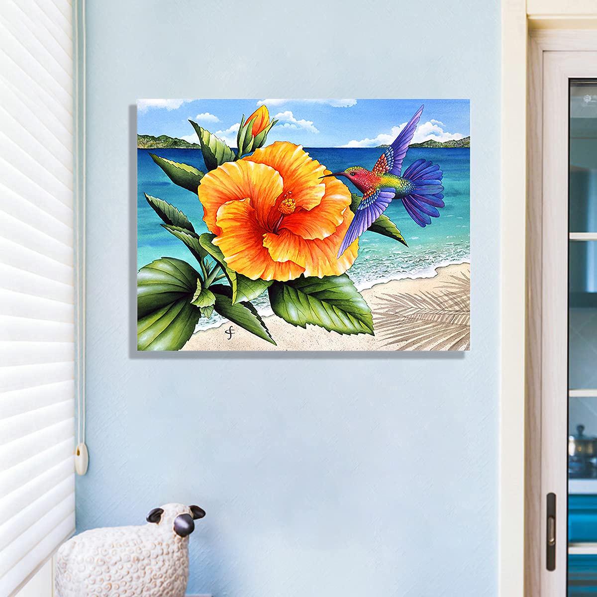 

5D Diy Алмазная картина Роза у моря Набор для вышивки крестом Полный алмазная вышивка Мозаика Художественная картина Стразы Декор Подарок Full Round 20x30cm